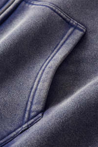 TN Aceptar Personalizar Invierno Hombres Cajas de peso pesado Tamaño Retro Esencia | Sudadera con capucha lavada de gran tamaño con cremallera - Product Image 5