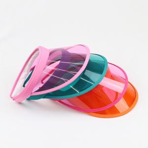 Protezione solare in plastica trasparente in PVC di alta qualità cappello protezione UV testa testa Clip <span class=keywords><strong>per</strong></span> <span class=keywords><strong>capelli</strong></span> visiera vuota <span class=keywords><strong>per</strong></span> la guida - Product Image 1