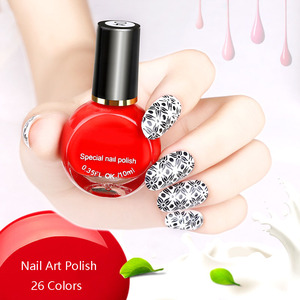 Gel UV pour estampage d'ongles 26 couleurs 10ml, huile d'impression facile à utiliser pour le nail art en salon de manucure - Product Image 1