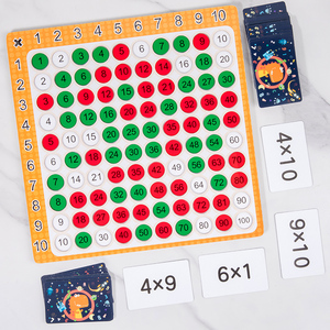 Gioco da Tavolo Educativo 3 in <span class=keywords><strong>1</strong></span> per Bambini, Certificato CE CPC, per l'Apprendimento della Matematica e la Cognizione Digitale, Gioco di Moltiplicazione in Legno - Product Image 3