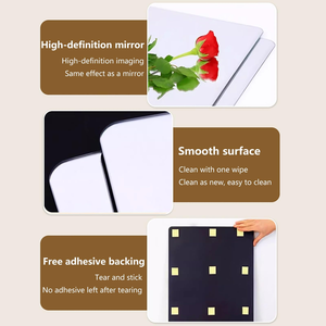 OEM Custom Acrylic <b>Mirror</b> Sheet PMMA Self Adhesive Soft <b>Wall</b> <b>Mirror</b> Sticker Manufacturer for Decoration - Product Image 2
