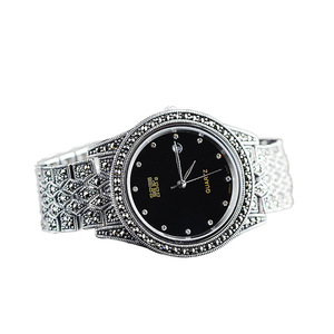 Luxe rond étanche rétro bande dames <span class=keywords><strong>Bracelet</strong></span> montre-<span class=keywords><strong>bracelet</strong></span> mode classique S925 en argent Sterling robe hommes montres femmes - Product Image 1