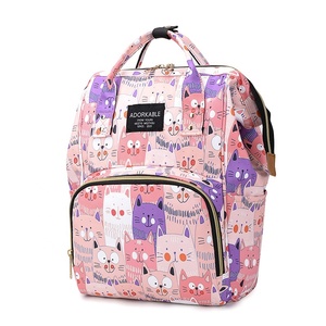 Nuovo design grande <span class=keywords><strong>Mamma</strong></span> Esterno Zaino Da Viaggio per Passeggino Stampato Infermieristica mummia borsa per pannolini zaino - Product Image 1