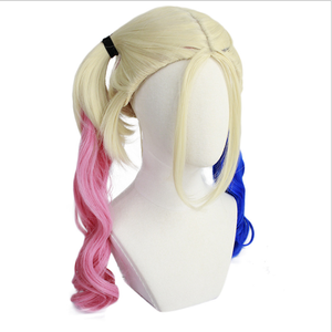 Perruques Cosplay synthétiques à queue de cheval, films <span class=keywords><strong>Harley</strong></span> Quinn HPC-6012 - Product Image 3