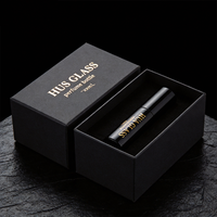 Flacon de parfum de voyage rechargeable carré 10 ml, atomiseur de parfum vide en verre à col vissé, base épaisse vintage avec capuchon en aluminium