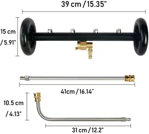 Dual-Function Undercarriage Cleaner Pressure Washer,16 zoll Surface Cleaner Attachments für Power Washer