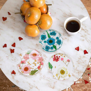 Posavasos de resina hechos a mano con diseño botánico de helecho y flores reales - Regalo creativo para ella, decoración de mesa para Navidad y Acción de Gracias - Product Image 2
