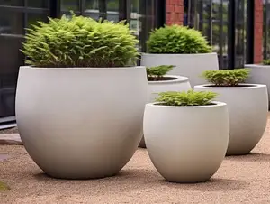GRCボウルコンクリート植木鉢フラワーアレンジメント家の装飾と公園の装飾