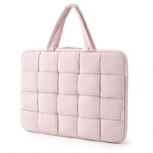 Customized 15.6 Inch Case Durable Korean Style Handbag Handle Portable Lightweight Puffy Laptop <b>Bag</b> for Women - Product Image 1