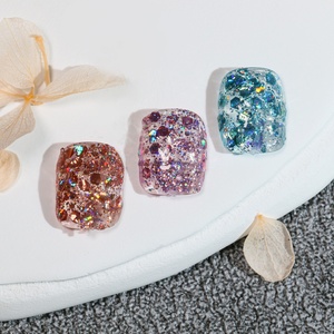 Vernis à ongles gel pailleté 12 couleurs, effet scintillant, pour manucure, nail art, DIY, salon - Product Image 3