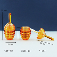 Tube de brillant à lèvres vide en forme de nid d'abeille 9ml marron/transparent, emballage cosmétique personnalisé avec logo, vente en gros