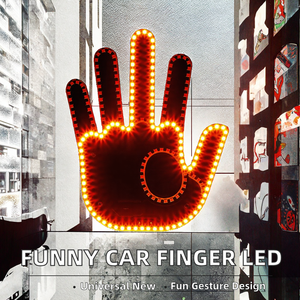 Nouvelle lumière universelle 6V pour voiture en forme de doigt d'honneur avec télécommande, signalisation LED décorative pour la rénovation/amélioration - Product Image 2