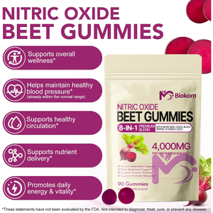 Gummies <span class=keywords><strong>à</strong></span> la racine de betterave avec vitamines C et B12, L-Arginine et L-Citrulline, extrait de pépins de raisin <span class=keywords><strong>pour</strong></span> des antioxydants et un supplément énergétique sain - Product Image 5