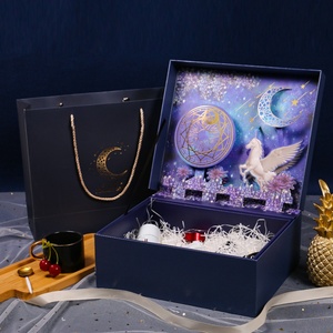 Stationery Valentine's Day <b>Wedding</b> Three-dimensional Clamshell <b>Gift</b> <b>Box</b> with Matt Lamination Paperboard and Recycled Materials - Product Image 3