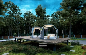 透明なバブル型星空ルーム 屋外パノラマ透明ドームテント ポリカーボネート星空観察ドームハウス - Product Image 6