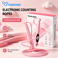 Corde à sauter intelligente YUEDONG avec compteur numérique, écran LED, sans fil, lestée, pour la remise en forme, la salle de sport et l'entraînement