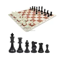 थोक 9.7cm भारी प्लास्टिक शतरंज टुकड़े सेट 3.75 इंच पुनश्च टूर्नामेंट के लिए शतरंज टुकड़े शतरंज का खेल