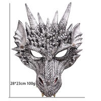 Masque de dragon 3D réaliste en mousse PU pour le Mardi Gras et Halloween, accessoires de jeu de rôle, vente chaude, fourni par le fabricant