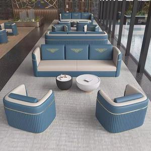 Office <b>Sofa</b> <b>Set</b> PU Leather Modular Design For Commercial Venues Meeting And Reception Areas - Product Image 2