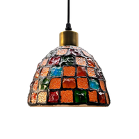 Lampu Gantung Kaca Multiwarna Retro untuk Dekorasi Rumah
