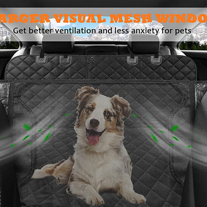 Funda Impermeable para Asiento <span class=keywords><strong>de</strong></span> <span class=keywords><strong>Coche</strong></span> para Perros, Extensor <span class=keywords><strong>de</strong></span> Asiento Trasero con Base Rígida y Ventana <span class=keywords><strong>de</strong></span> Malla, Hamaca para Mascotas - Product Image 4