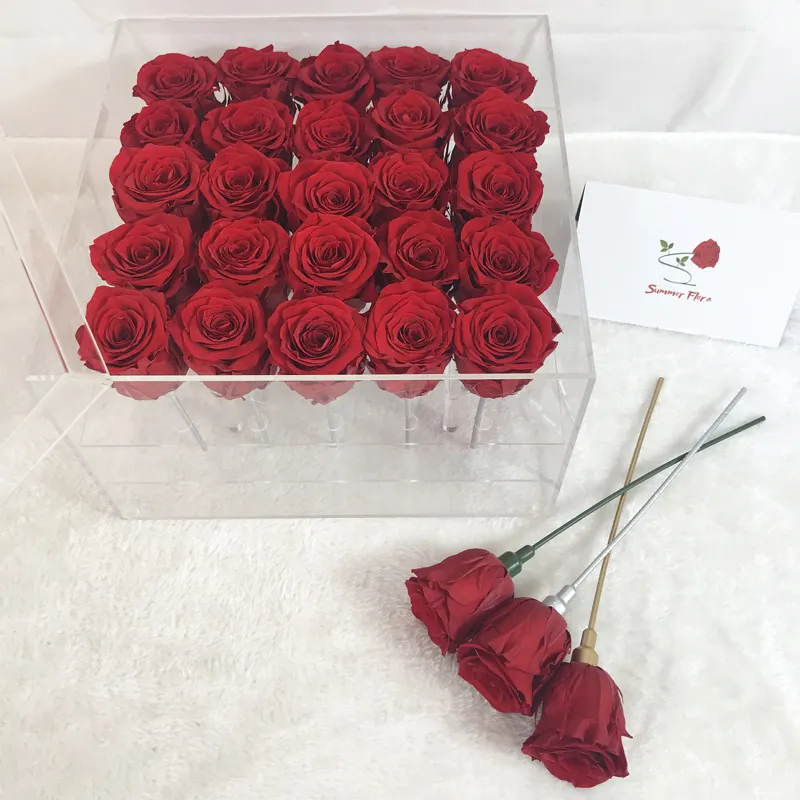 Boite de roses éternelles romantiques, vente en gros, cadeau pour noël, fête des mères, nouvel an, saint-valentin, 2021