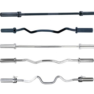 Sıcak satış 50kg 120cm 47 "süper kıvırmak EZ dambıl halter bar yıldız yaka ile - Product Image 6