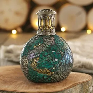 Home Decoration Christmas Gift Mosaic Glass Catalytic Bottle Fragrance Oil Lamp Burner For Room