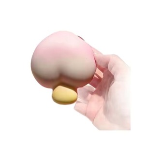 Jouet anti-stress mignon en forme de pêche simulée, adorable ornement créatif de dessin animé, vente en gros, doux et à rebond lent, amusant à presser - Product Image 4