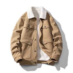 <span class=keywords><strong>Manteau</strong></span> bouffant chaud personnalisé en laine <span class=keywords><strong>d</strong></span>'agneau OEM/ODM veste <span class=keywords><strong>d</strong></span>'<span class=keywords><strong>hiver</strong></span> en velours côtelé épais pour hommes - Product Image 4