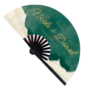 2025 bán buôn tùy chỉnh in logo tre gấp người hâm mộ lớn lớn Kinh doanh Quà tặng phổ biến tùy chỉnh Crafted Clack người hâm mộ - Product Image 5