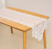 Chemin de table en dentelle jacquard de style européen, tricoté, motif floral, protège-poussière pour hôtel, décoration de Noël