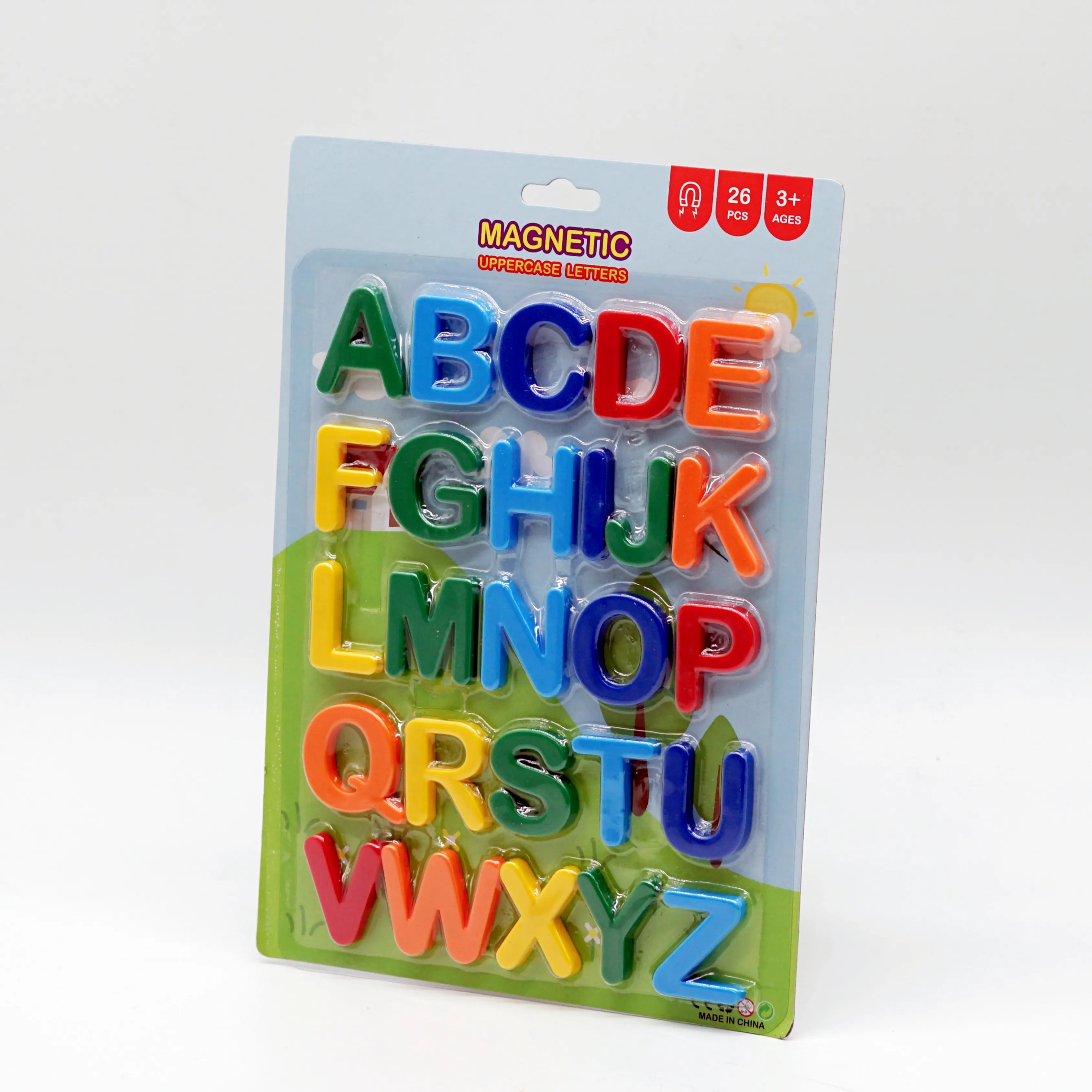 26 pçs adesivos ecológicos novos adesivos magnéticos para alfabeto DIY brinquedos infantis em inglês adesivos magnéticos
