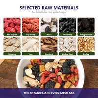 Thé de Santé aux Cinq Trésors de Ginseng Minweng, Vitalité Masculine, Maca, Goji, Mûre, Jujube, Thé en Sachets pour Stimuler l'Énergie Rénale, Boîte Premium Végétalienne