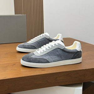 Zapatillas Retro de Diseño para Hombre, de Gamuza con Parches de Pana, con Cordones, Casuales, con Suela de Goma Clásica, de Caña Baja, Estilo Skate - Product Image 1