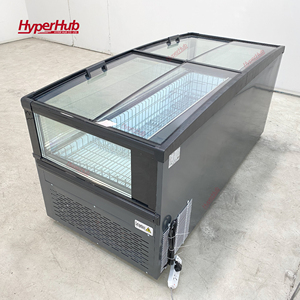 Congélateur coffre haute visibilité avec vitrine frontale pour supermarché, présentoir réfrigéré <span class=keywords><strong>commercial</strong></span> en îlot - Product Image 2