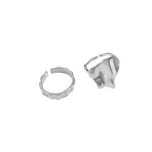 925 Sterling Silver Irregular <b>Open</b> Index <b>Ring</b> For Women Geometric Design Trendy Student Jewelry Gift - Product Image 5