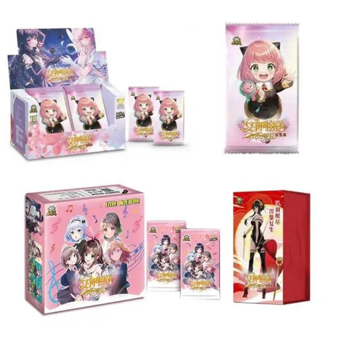Japanische Anime Großhandel Spielkarten Verdickte TR 3D Göttin Geschichte TCG Booster Box Göttin Geschichte Sammeln von Karten