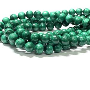 Perles en pierre naturelle 8 mm, malachite, pierres précieuses rondes, perles en vrac, pierre énergétique, pouvoir de guérison pour la fabrication de bijoux DIY - Product Image 4