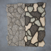 Vente Flash : Panneau Mural Moderne en PU Effet Pierre Empilée Irrégulière, Ignifuge et Imperméable, Faux Roche pour Décoration de Maison et Villa