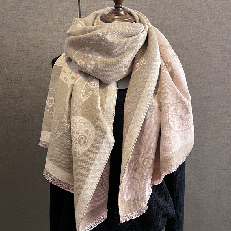 Kasjmier Sjaal Dames Mode Pashmina Sjaal Winter Wrap Design Warme Hoofd