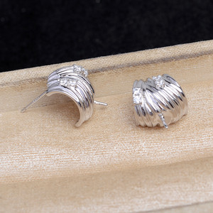 S925 <b>Silver</b> Baotou Ear Studs JG5957 DIY Accessories <b>Pearl</b> Jewelry 15-16mm Concealer Hat <b>Earrings</b> - Product Image 2