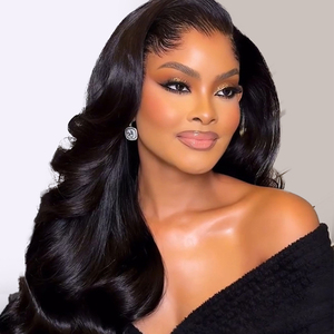 Perruques de Luxe en Cheveux 100% Humains du Vietnam Meilleure Vente Perruque HD Lace avec Tulle Transparent Ondulation Body Wave Ligne de Cheveux 7x7 en Ligne pour Femmes Noires - Product Image 1