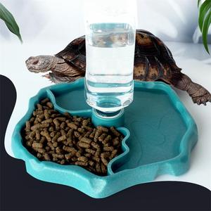 Dispensador de Agua y Alimentador Automático 2 en 1 para Reptiles, Bandeja de Agua y <span class=keywords><strong>Comida</strong></span> para Tortugas, Accesorios para Terrarios, Tazón de Agua para Mascotas Pequeñas - Product Image 4