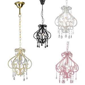 Lampe suspendue en métal blanc en forme de têtard, mini lustre en verre cristal, éclairage pour chambre d'enfant, chambre des enfants NS-120147W - Product Image 6