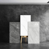 Carreaux de sol en porcelaine modernes avec approvisionnement direct de l'usine Revêtement de sol en faux grain de marbre 60X120 Mur brillant pour salle de bain intérieure Salon