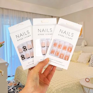 Nails 2D Self Adhesive Nail Stickers Resin Heart <b>Shape</b> Moon <b>Block</b> Chain Pattern Natural Delicate Comfortable Wearable - Product Image 4