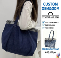 Sac fourre-tout en toile lavée avec logo personnalisé imprimé, coton premium 16 oz, réutilisable, style vintage, sac de courses vintage