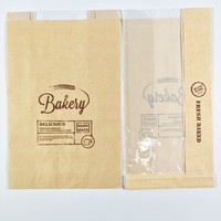 Gousset latérale personnalisée de qualité alimentaire, Logo biodégradable, sac en papier Kraft brun pour pain Alibaba