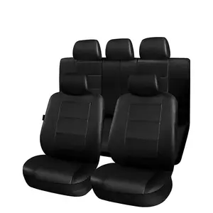 Kanglida fabricante Profissional Luxo Preto Falso Couro Universal Conjunto Completo Car Seat Covers